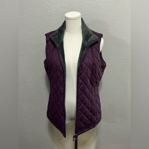 Quilted Women's Vest in Purple